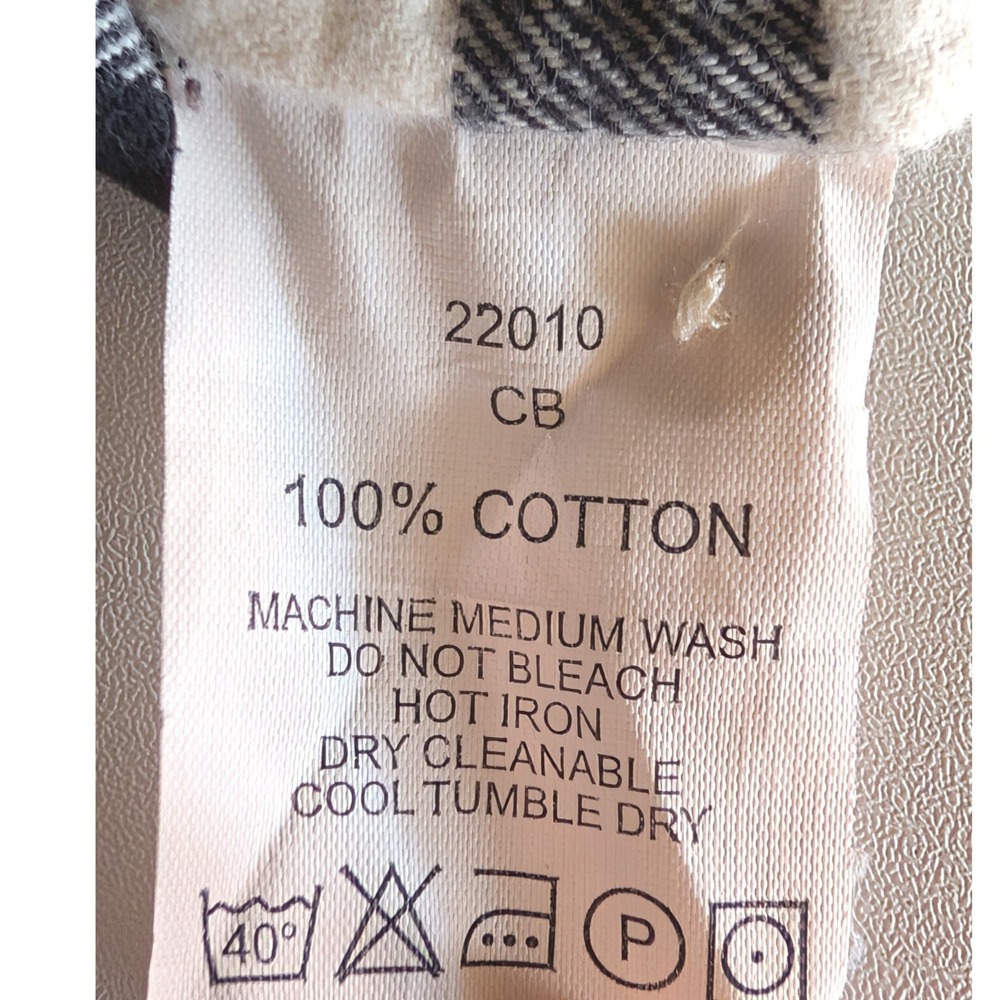 Filson Womens Scout Shirt Black White Plaid Cotton Button Down Size M - Picture 7 of 8